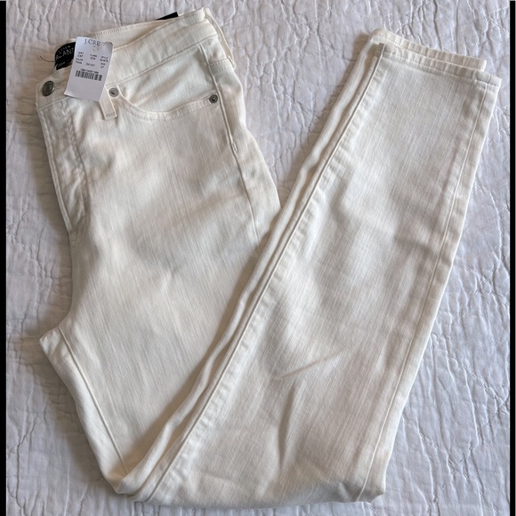 NWT J. Crew 10” Highest Rise Skinny Jeans in White - Picture 6 of 12